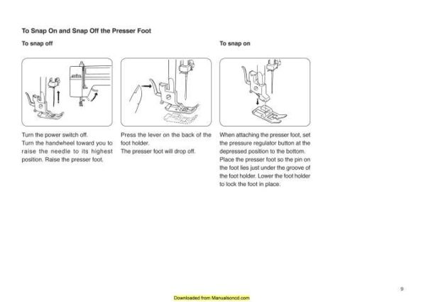 Necchi HD22 Sewing Machine Instruction Manual