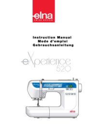 Elna 520 eXperience Sewing Machine Instruction Manual