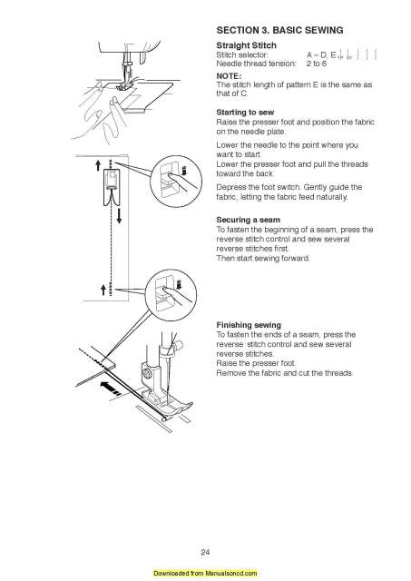 Elna Mini Opal Sewing Machine Instruction Manual