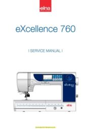 Elna 760 eXcellence Sewing Machine Service-Parts Manual