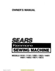 Kenmore 158.14401 - 14502 - 14572 Sewing Machine Manual