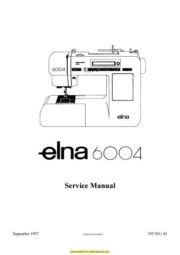 Elna 6004 Sewing Machine Service Manual Plus Parts