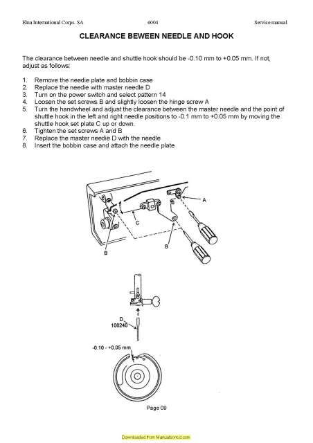 elna 6004 instruction manual