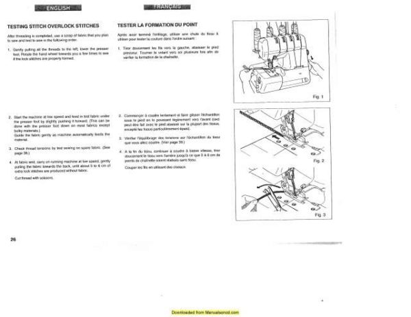 White 1934D Serger Sewing Machine Instruction Manual