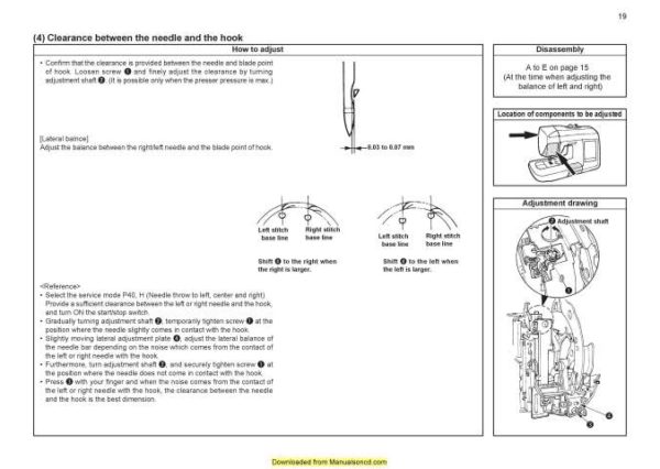 Elna E9020 Xquisit Sewing Machine Service-Parts Manual