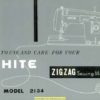 White 2134 Zigzag Sewing Machine Instruction Manual