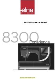 Elna 8300 Experience Sewing Machine Instruction Manual
