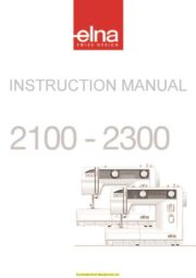 Elna 2100-2300 Sewing Machine Instruction Manual