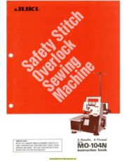 Juki MO-104N Overlock Sewing Machine Instruction Manual