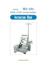 Juki MO104 OverLock Sewing Machine Instruction Manual