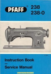 Pfaff 238-238-0 Sewing Machine Instruction-Service Manual