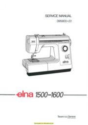 Elna 1500-1600 Sewing Machine Service-Parts Manual