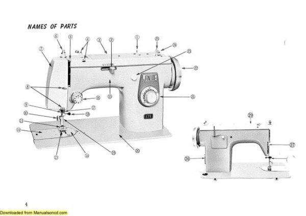 Janome New Home 576 Sewing Machine Instruction Manual