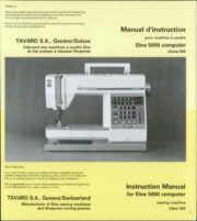 Elna 5000 Computer Sewing Machine Instruction Manual