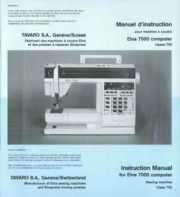 Elna 7000 Electronic Sewing Machine Instruction Manual