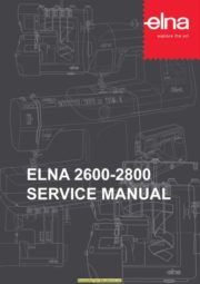 Elna 2600-2800 Sewing Machine Service-Parts Manual
