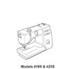 Janome 419S-423S Sewing Machine Instruction Manual