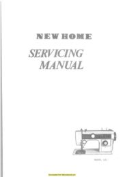 New Home 651 Sewing Machine Service Manual
