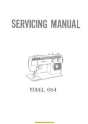Janome 684 Sewing Machine Service-Parts Manual