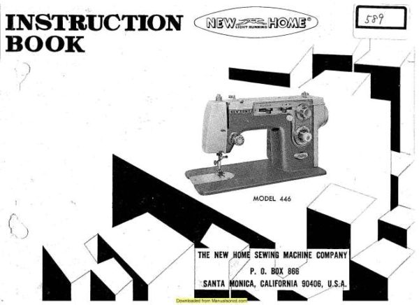New Home 446 Sewing Machine Instruction Manual