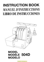 Janome 504D Serger Sewing Machine Instruction Manual