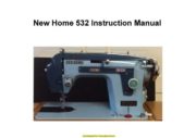 New Home 532 Sewing Machine Instruction Manual