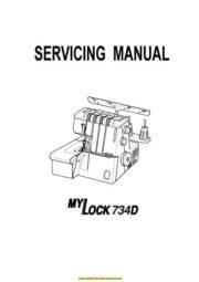 Janome MyLock 734D Serger Sewing Machine Service-Parts Manual