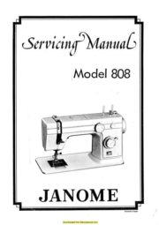 Janome 808 Sewing Machine Service-Parts Manual