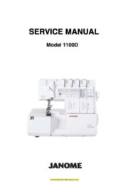 Janome 1100D Serger Sewing Machine Service-Parts Manual
