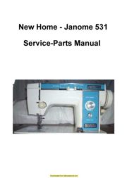 New Home - Janome 531 Sewing Machine Service-Parts Manual
