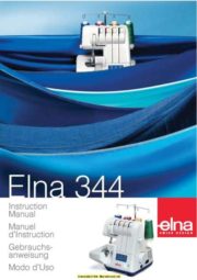 Elna 344 Overlock Sewing Machine Instruction Manual