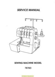 Bernina 787BD Serger Sewing Machine Service Manual