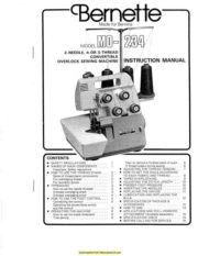 Bernina Bernette MO-234 Serger Sewing Machine Instruction Manual