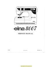Elna 8007 Envision Sewing Machine Service-Parts Manual