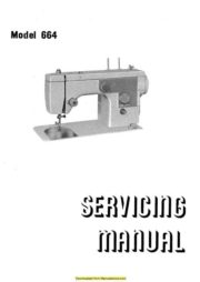 Janome New Home 664 Sewing Machine Service Manual