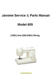 Janome 659 Sewing Machine Service-Parts Manual