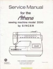 Singer 2000 Athena Sewing Machine Service Manual