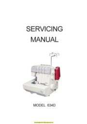 Janome 634D MyLock Sewing Machine Service-Parts Manual