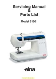 Elna 5100 Sewing Machine Service-Parts Manual