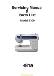 Elna 5300 Sewing Machine Service-Parts Manual