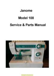 New Home - Janome 108 Sewing Machine Service-Parts Manual