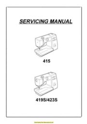 Janome 415 419S 423S Sewing Machine Service-Parts Manual