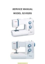 Janome 521-525S Sewist Sewing Machine Service-Parts Manual