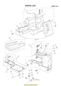 Janome 521-525S Sewist Sewing Machine Service-Parts Manual