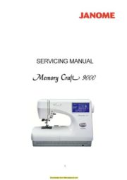 Janome 9000 Memory Craft Sewing Machine Service-Parts Manual