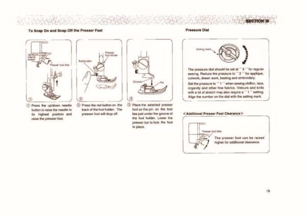 Janome 9000 Memory Craft Sewing Machine Instruction Manual