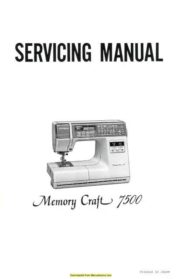 Janome 7500 Memory Craft Sewing Machine Service-Parts Manual