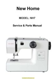 New Home NH7 Sewing Machine Service-Parts Manual
