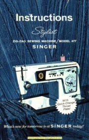 Singer 477 Stylist Sewing Machine Instruction Manual