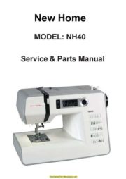 New Home NH40 Sewing Machine Service-Parts Manual